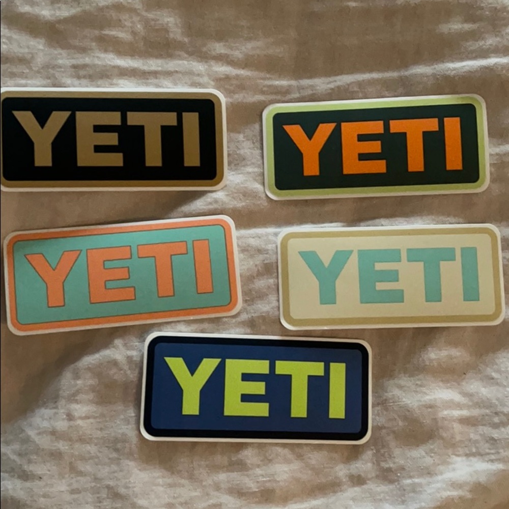 Set of 5 yeti stickers